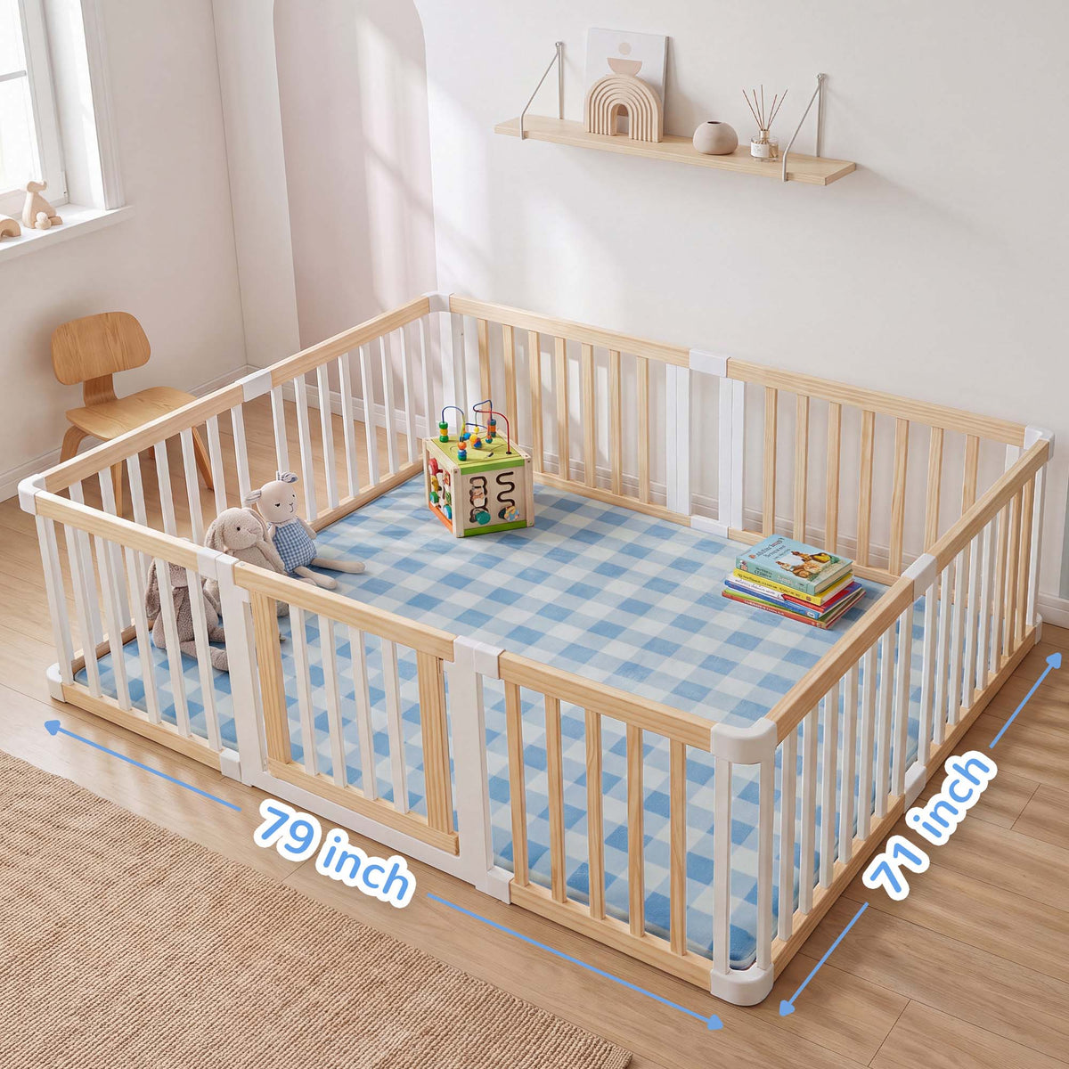 Checkered Flannel Baby Play Mat