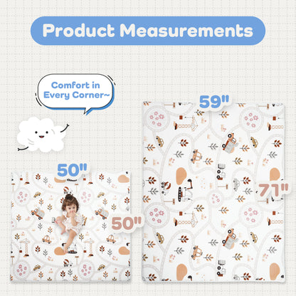 Everyday Explorers Baby Play Mat – Coral Velvet 1.3" Thick Memory Foam