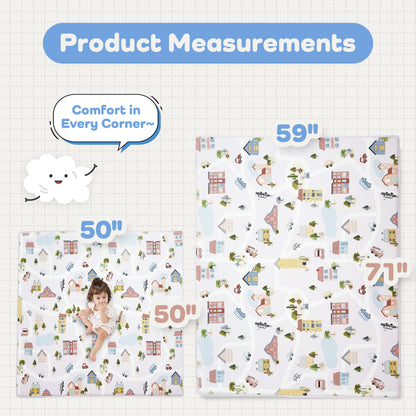 Everyday Explorers Baby Play Mat – Coral Velvet 1.3" Thick Memory Foam