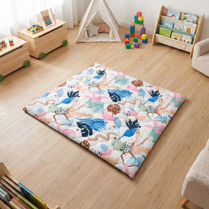 Quilted Comfort Baby Play Mat 1.5" Thick – Removable Cover, Non-Slip