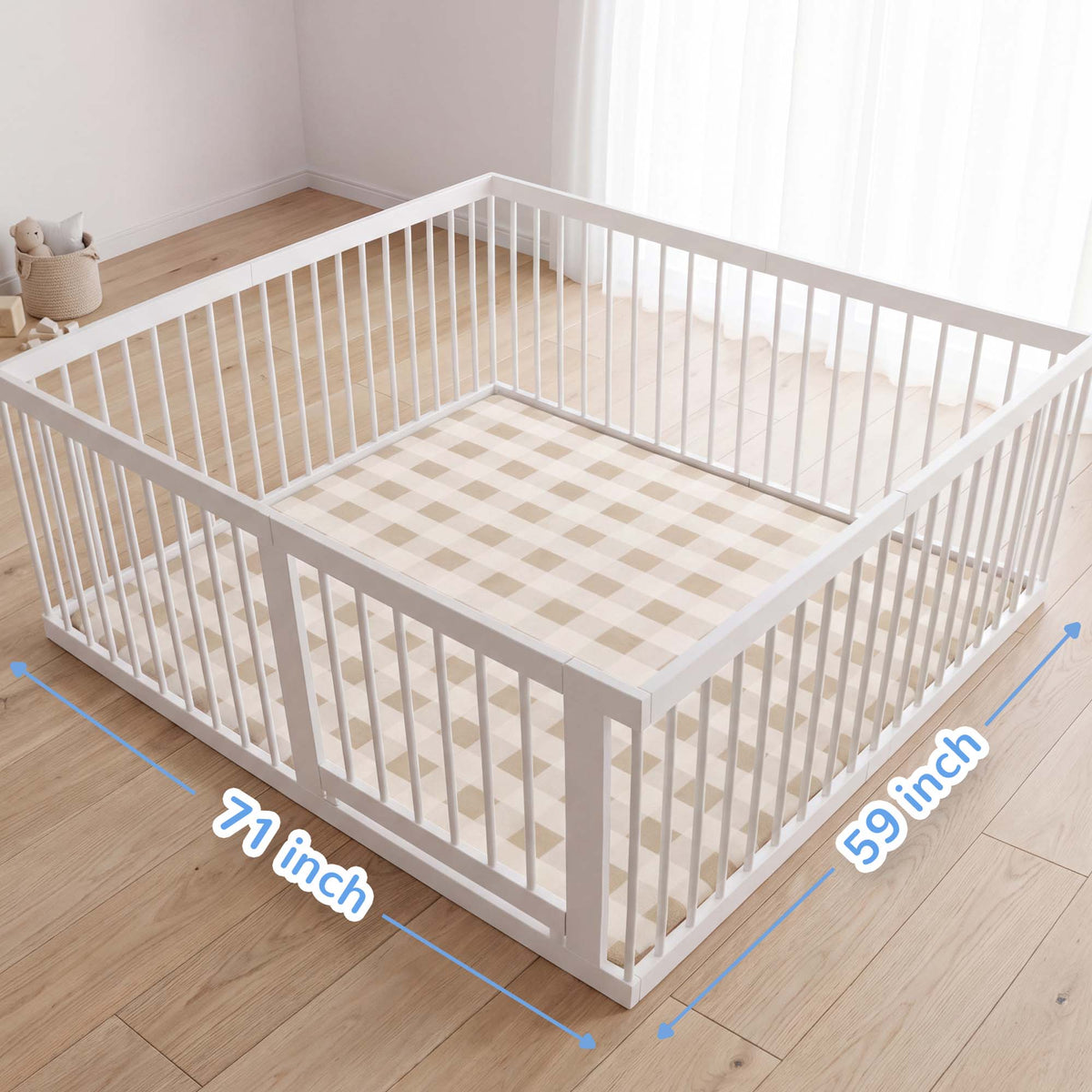 Checkered Flannel Baby Play Mat