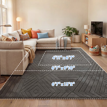 Diamond Weave Faux Fur Jacquard Plush Play Mat