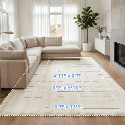Classic Grid Faux Fur Jacquard Plush Play Mat