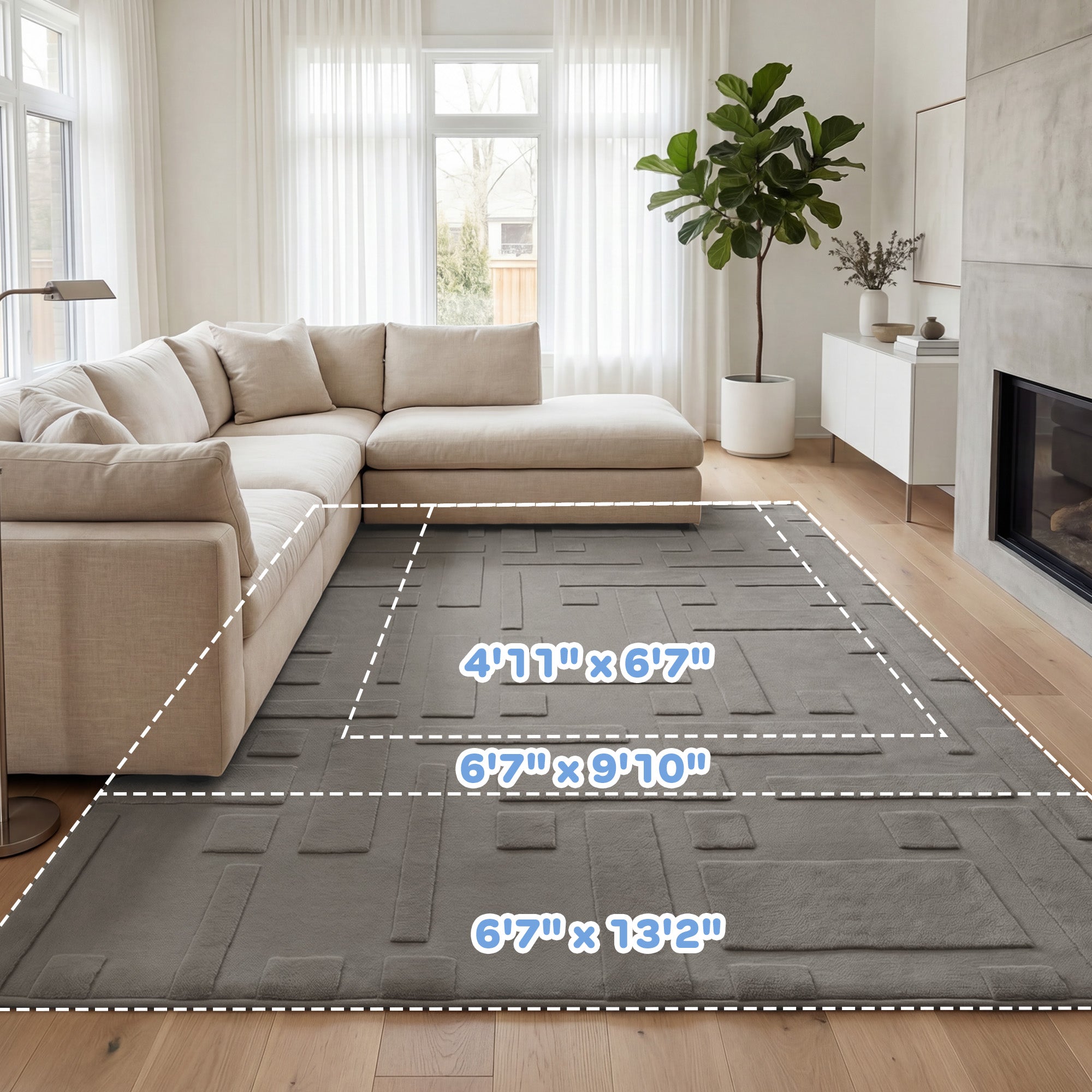 Classic Grid Faux Fur Jacquard Plush Play Mat