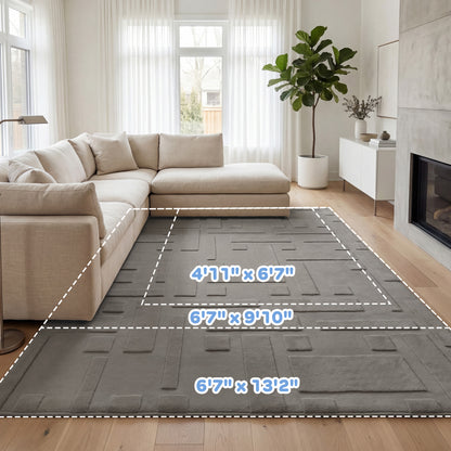 Classic Grid Faux Fur Jacquard Plush Play Mat