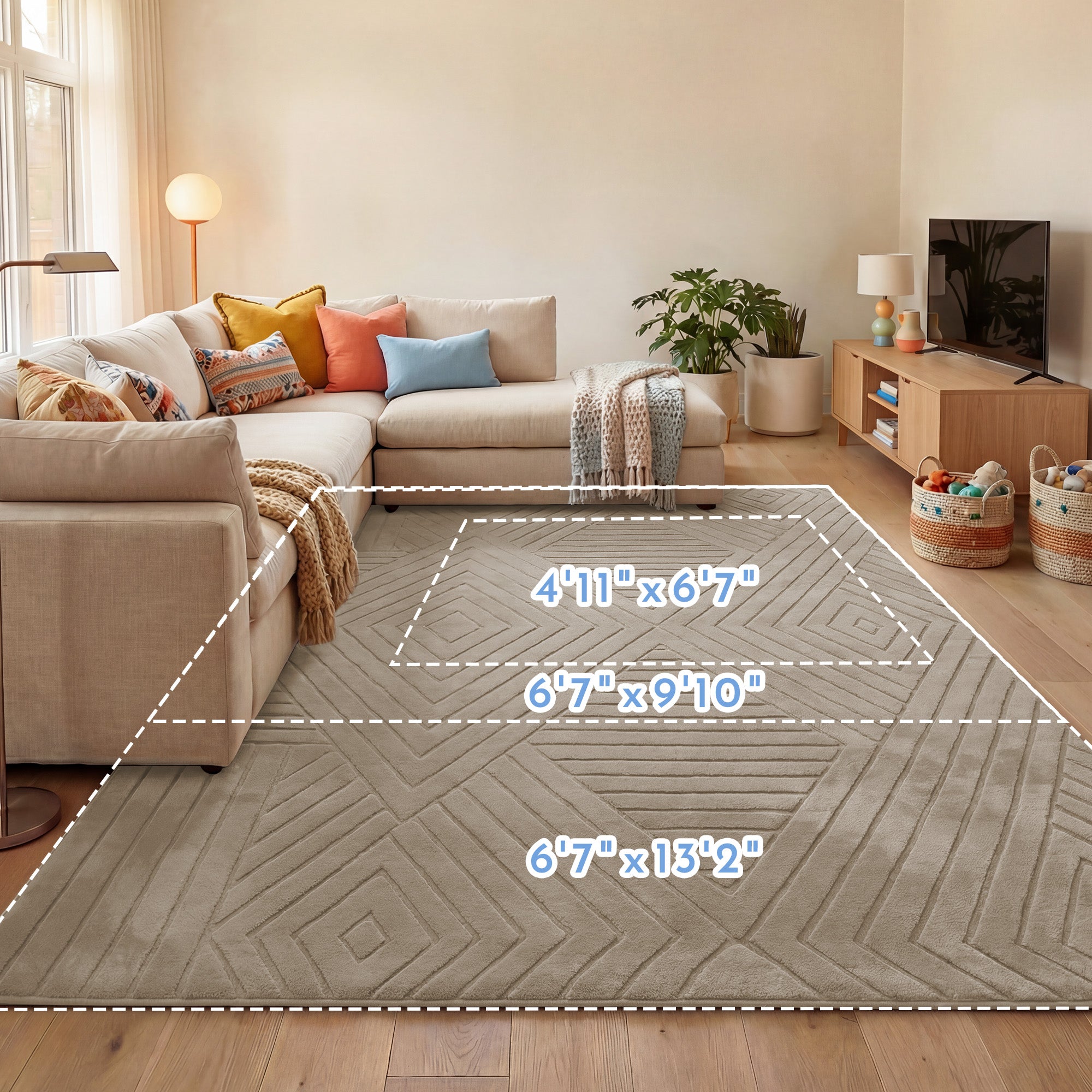 Diamond Weave Faux Fur Jacquard Plush Play Mat
