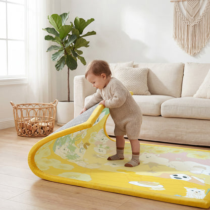 Whimsical Flannel Baby Play Mat 1.5" Thick – Non-Slip, Splash Resistant