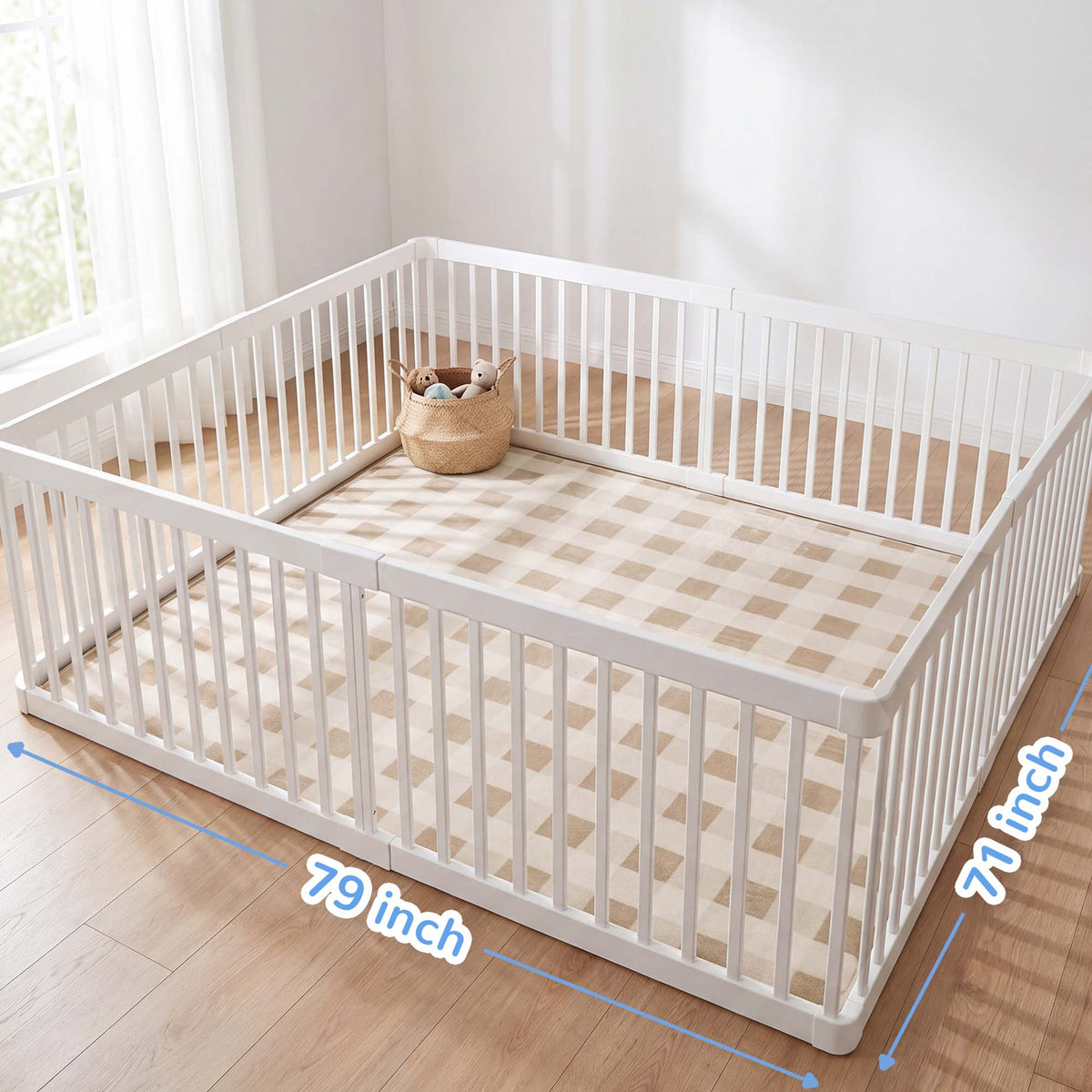 Checkered Flannel Baby Play Mat