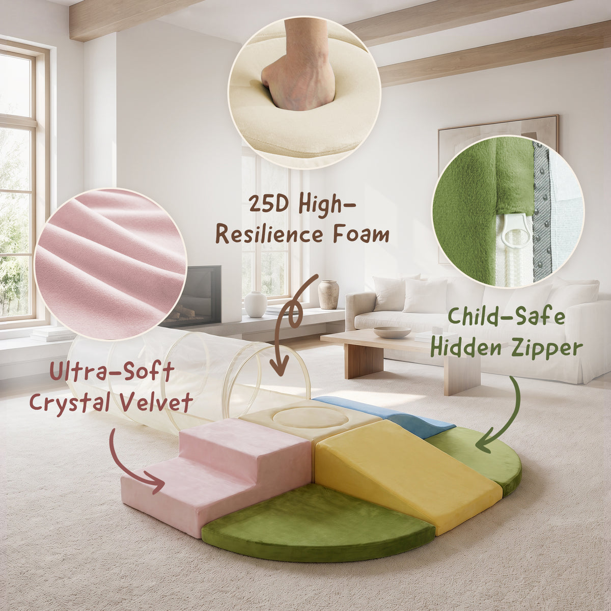 Soft Foam Climbing Blocks Set