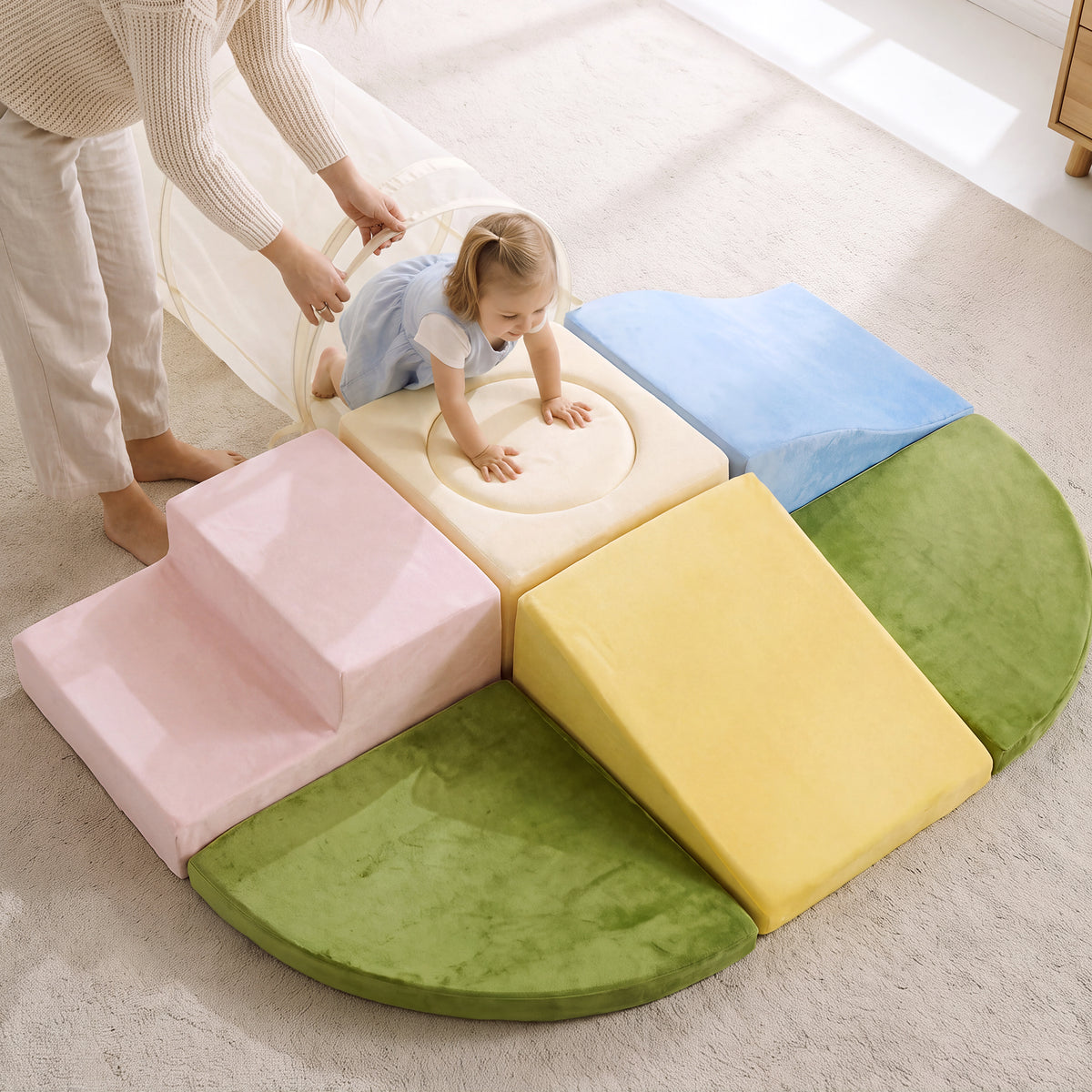 Soft Foam Climbing Blocks Set