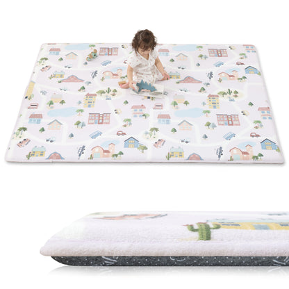 Everyday Explorers Baby Play Mat – Coral Velvet 1.3" Thick Memory Foam