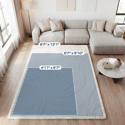 Rose Garden Faux Fur Jacquard Plush Play Mat