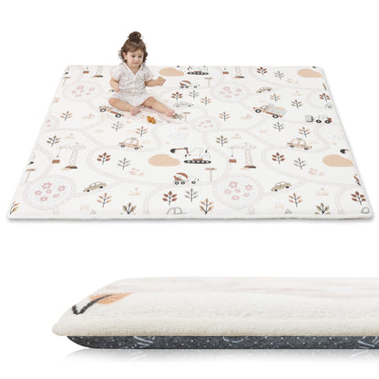 Everyday Explorers Baby Play Mat – Coral Velvet 1.3" Thick Memory Foam